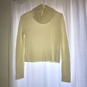 white Crochet turtleneck